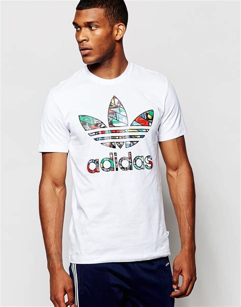 adidas trefoil shirt herren weiß|adidas trefoil graphic tee.